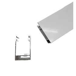 Canaleta de aluminio blanca 5.80 mts largo