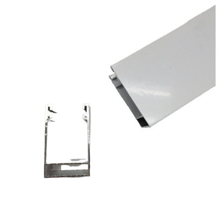 Canaleta de aluminio blanca 5.80 mts largo